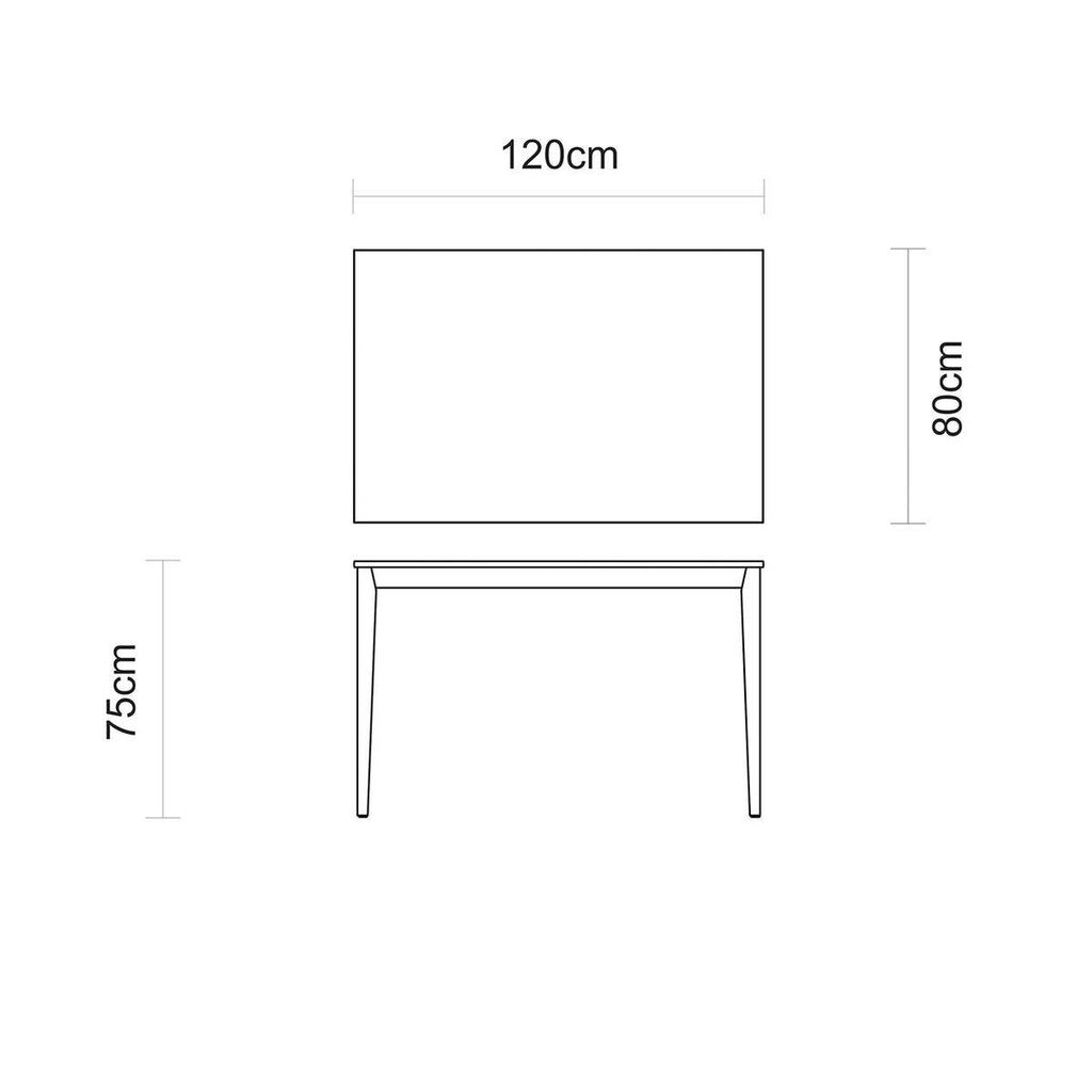 Mesa de Madeira Tramontina London Retangular 120 cm em Tauarí Amêndoa 6 Lugares