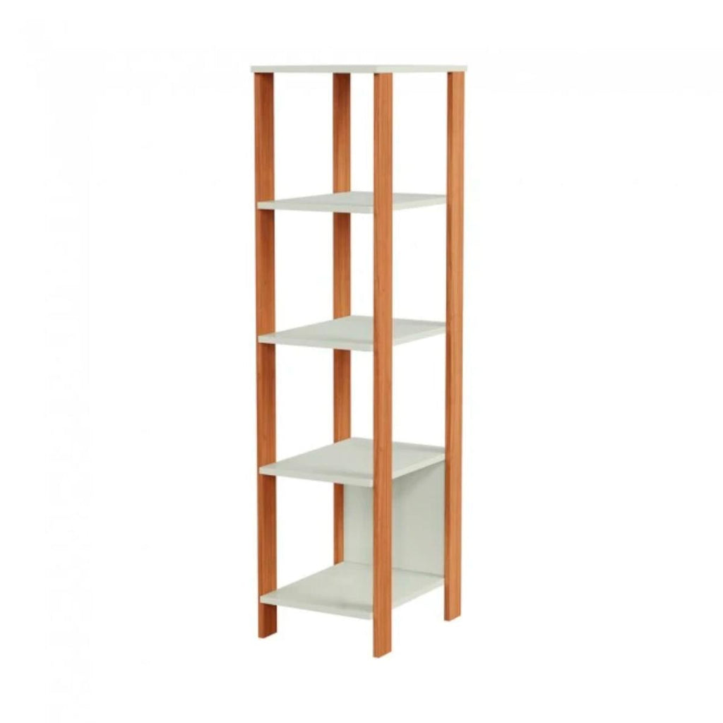 Estante 5 Prateleiras MDF 33x44x135 cm F28 Off White Freijó Dalla Costa