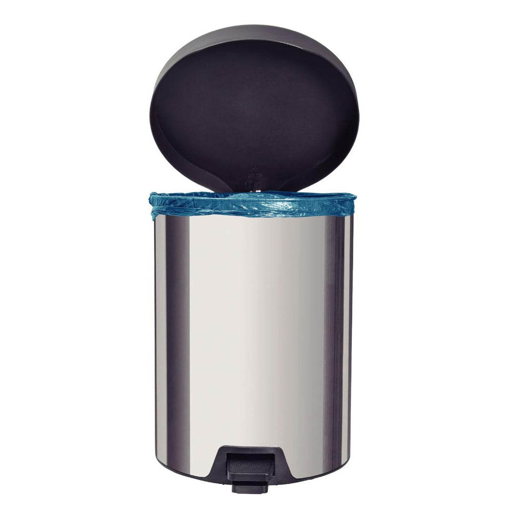 Lixeira com Pedal 5 Litros New Tramontina em Aço Inox Polido com Tampa Plástica