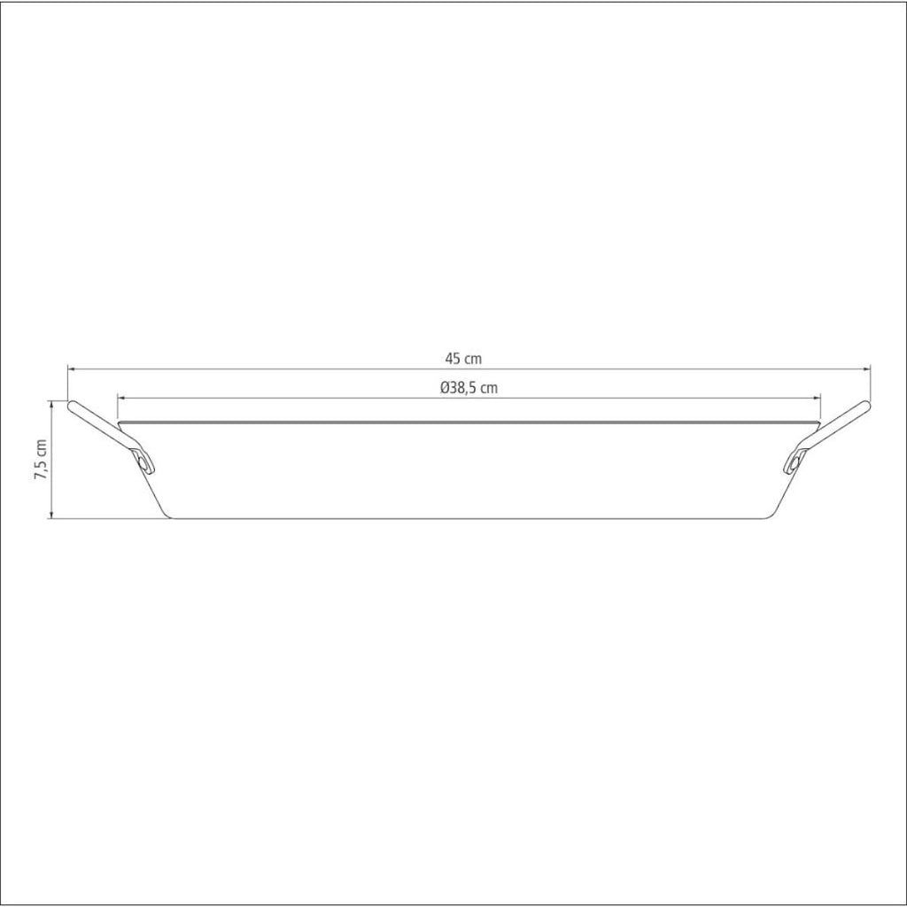 Paellera Tramontina Loreto 38cm 5,4L Alças Metálicas Antiaderente Grafite