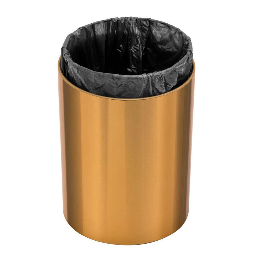 Lixeira Tramontina Útil em Aço Inox Scotch Brite com Revestimento Verniz Gold 5 Litros