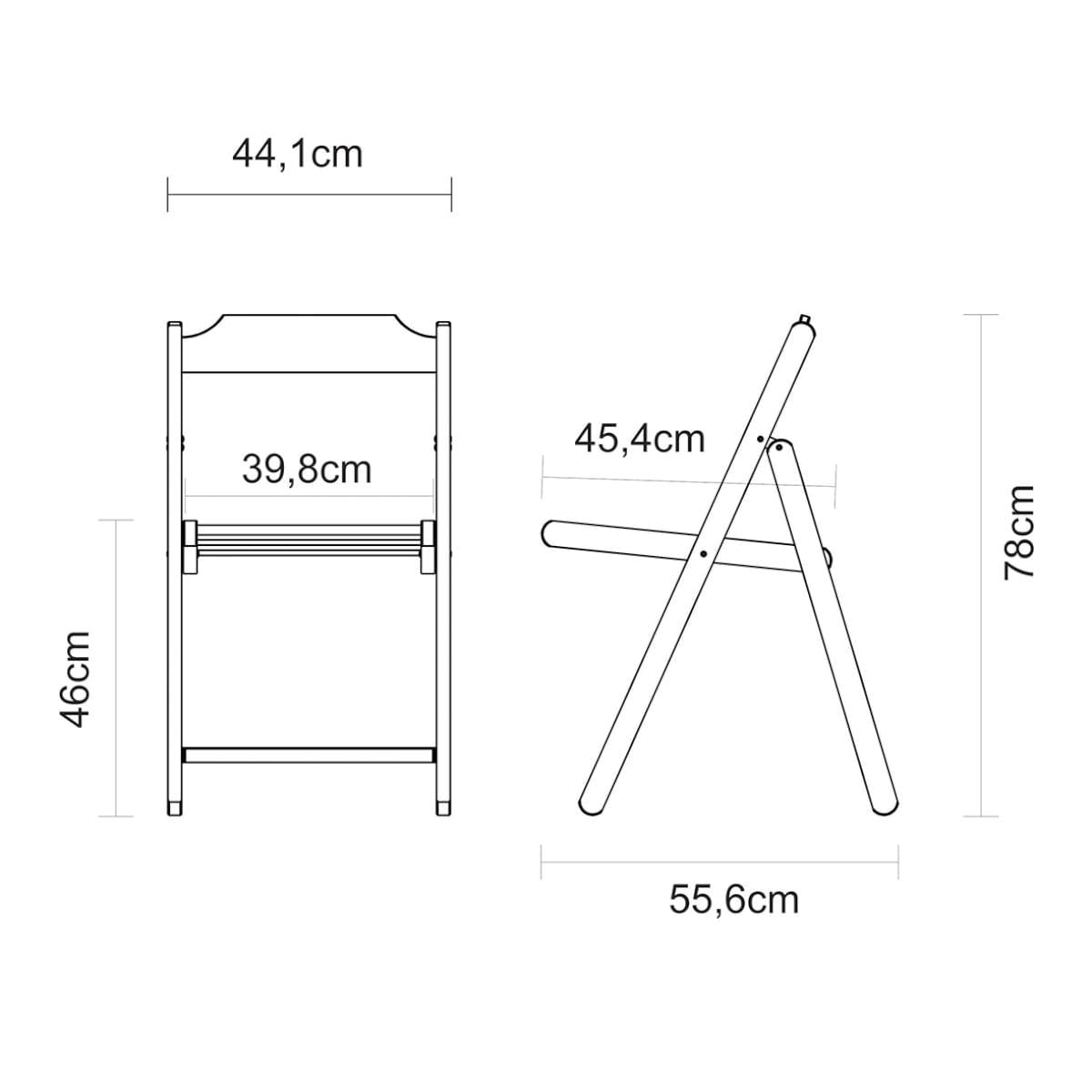 Conjunto de Mesa e Cadeiras Dobráveis Tramontina Beer em Madeira Teca Castanho Escuro 3 Peças