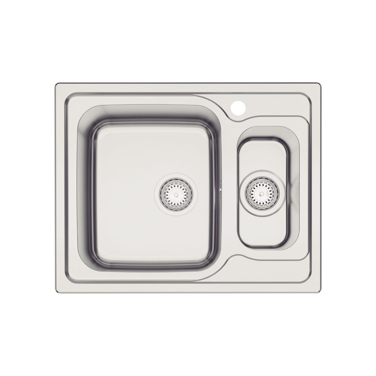 Cuba de Sobrepor Tramontina Marea Deep 1.5C 34 em Aço Inox Acetinado 62 x 50 cm Furo para Torneira