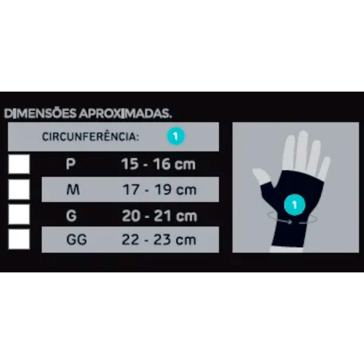 Imobilizador de Punho Direito PRO N1 Cinza com Azul Turquesa