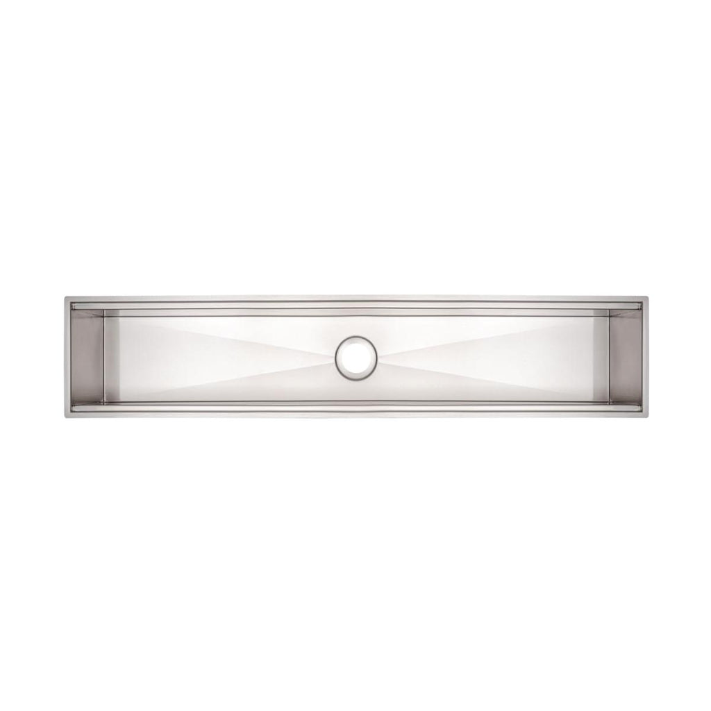 Canal Organizador em Aço Inox Tramontina para Sobrepor com Acabamento Scotch Brite 90x18 cm