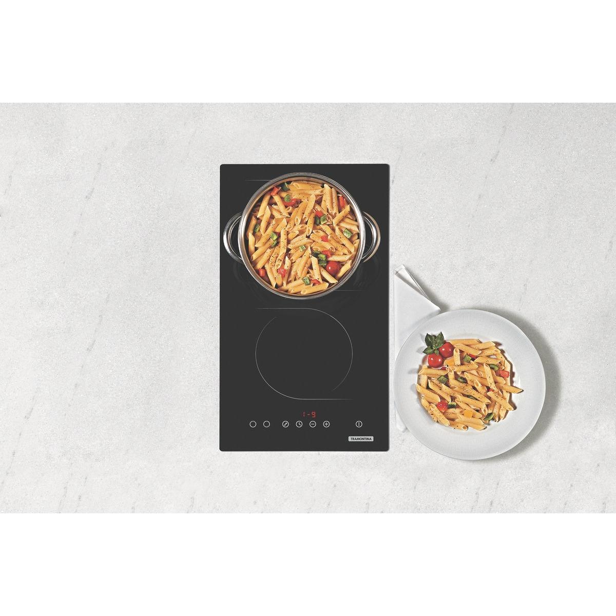 Cooktop Elétrico Tramontina New Dominó Vitrocerâmico com 2 Áreas de Aquecimento e Comando Touch
