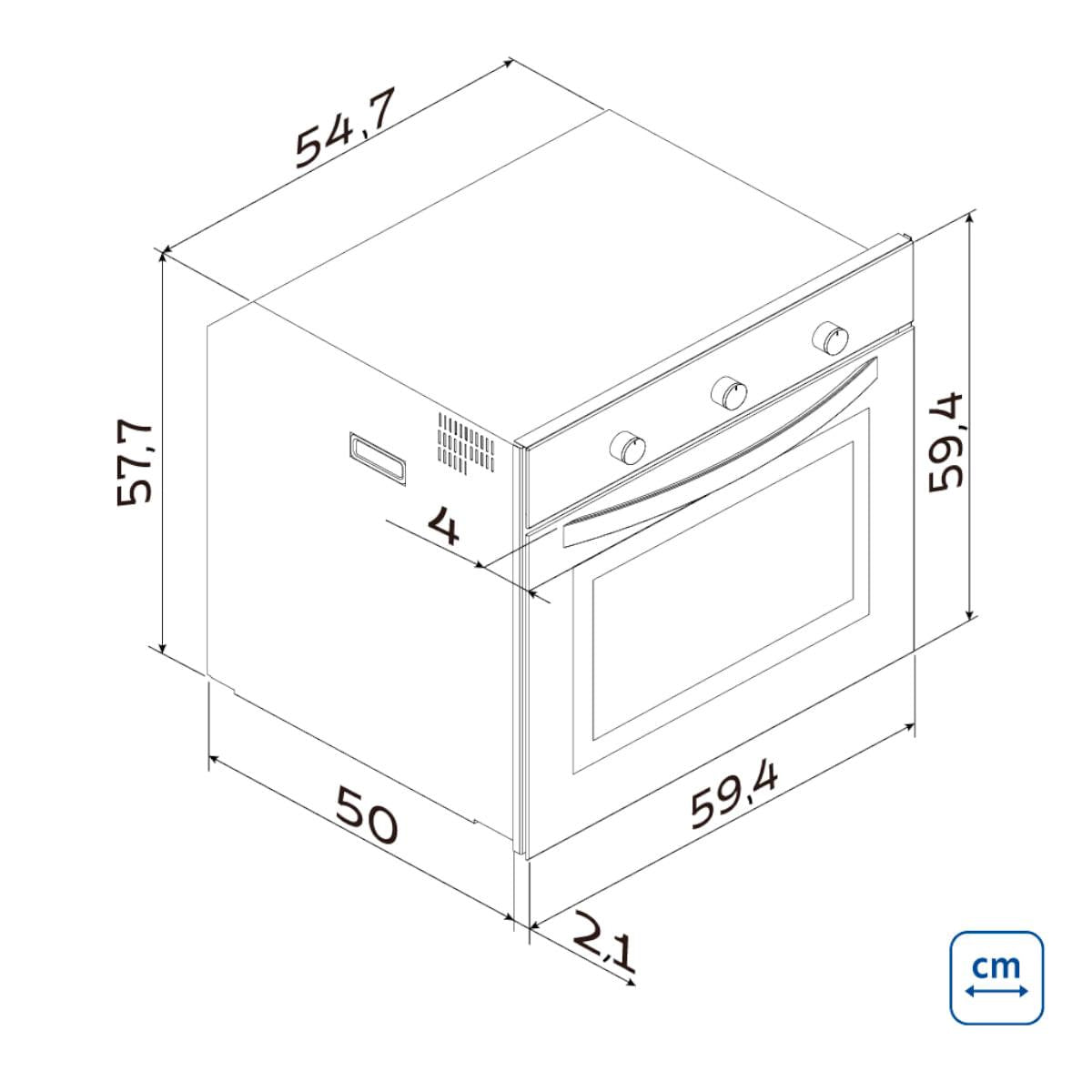 Forno Elétrico de Embutir Tramontina Cook em Aço Inox 7 Funções 73 Litros 220V