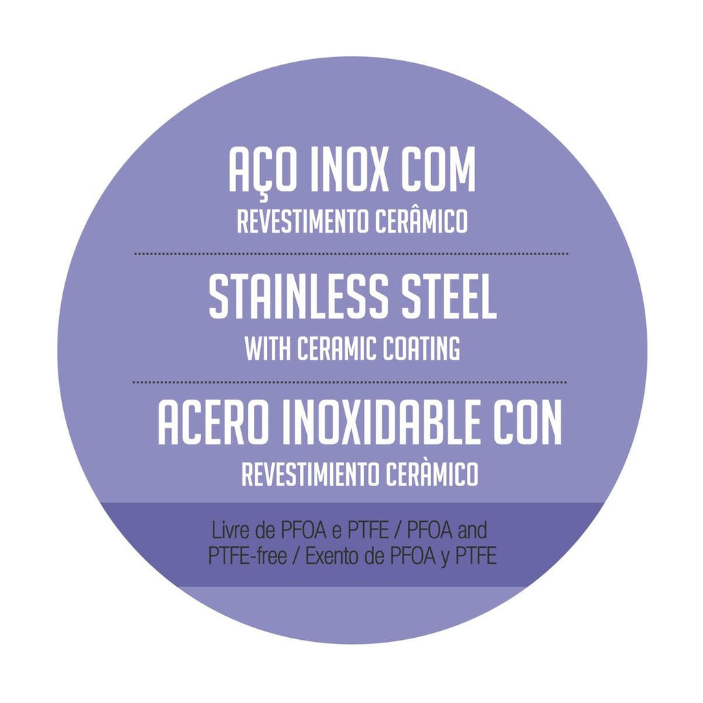 Fervedor Tramontina Solar Ceramic 14 cm 2 Litros em Aço Inox Interior em Cerâmica