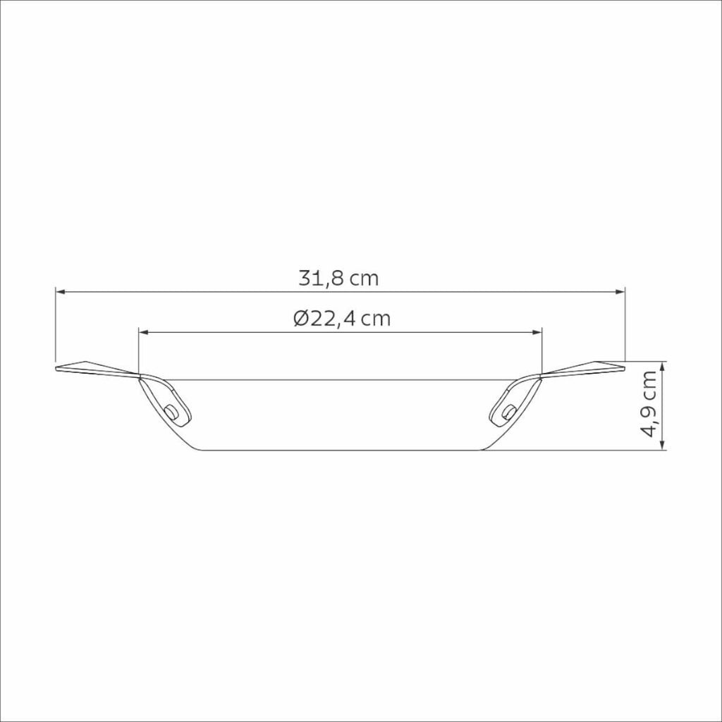 Frigideira Pergaminho Tramontina Profissional em Ferro 22 cm 1 L