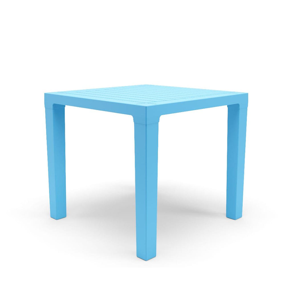 Mesa Niala Quadrada Azul Celeste 80cm em Polipropileno Plaxmetal