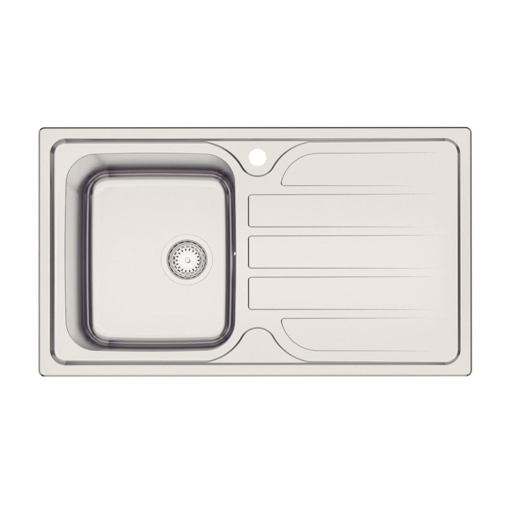 Cuba de Sobrepor Tramontina Marea Deep 34 Aço Inox Acetinado 86 x 50 cm com Furo para Torneira