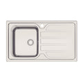 Cuba de Sobrepor Tramontina Marea Deep 34 Aço Inox Acetinado 86 x 50 cm com Furo para Torneira