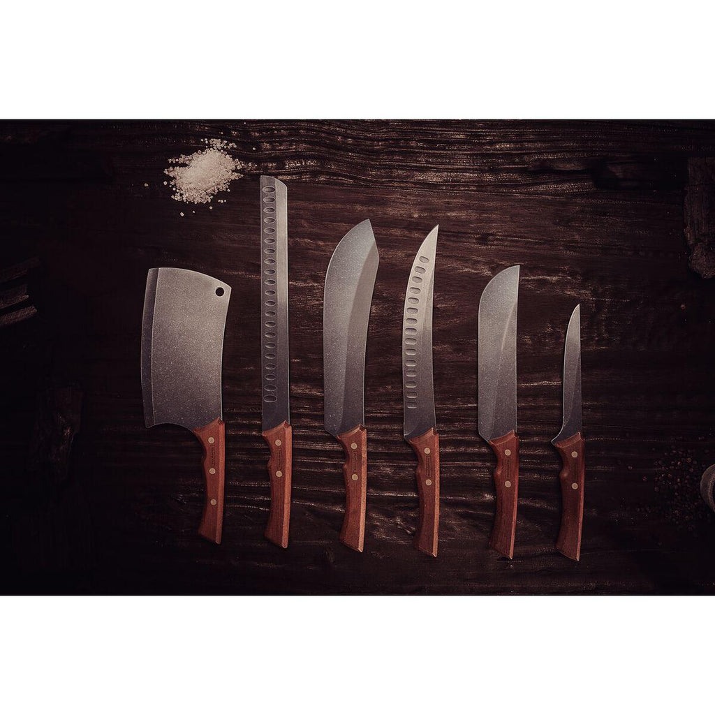 Faca para Carne Tramontina Churrasco Black em Aço Inox Escurecido e Cabo de Madeira 10"