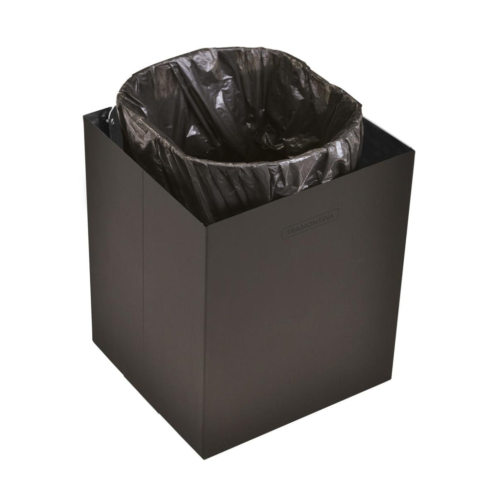 Lixeira Tramontina Luz 4,5 Litros em Inox com Acabamento Fosco Black Matte