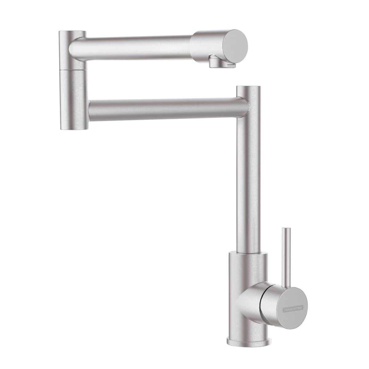 Misturador Monocomando Articulado Tramontina Flexion em Aço Inox e Acabamento Scotch Brite