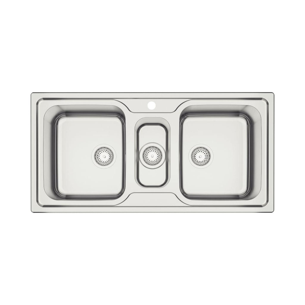 Cuba de Sobrepor Tramontina Marea Deep 2.5C 34 Aço Inox Acetinado 100 x 50 cm Furo para Torneira