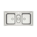 Cuba de Sobrepor Tramontina Marea Deep 2.5C 34 Aço Inox Acetinado 100 x 50 cm Furo para Torneira