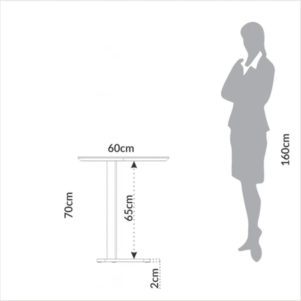 Mesa Lateral em MDF 60 cm Off White TB604WW Dalla Costa
