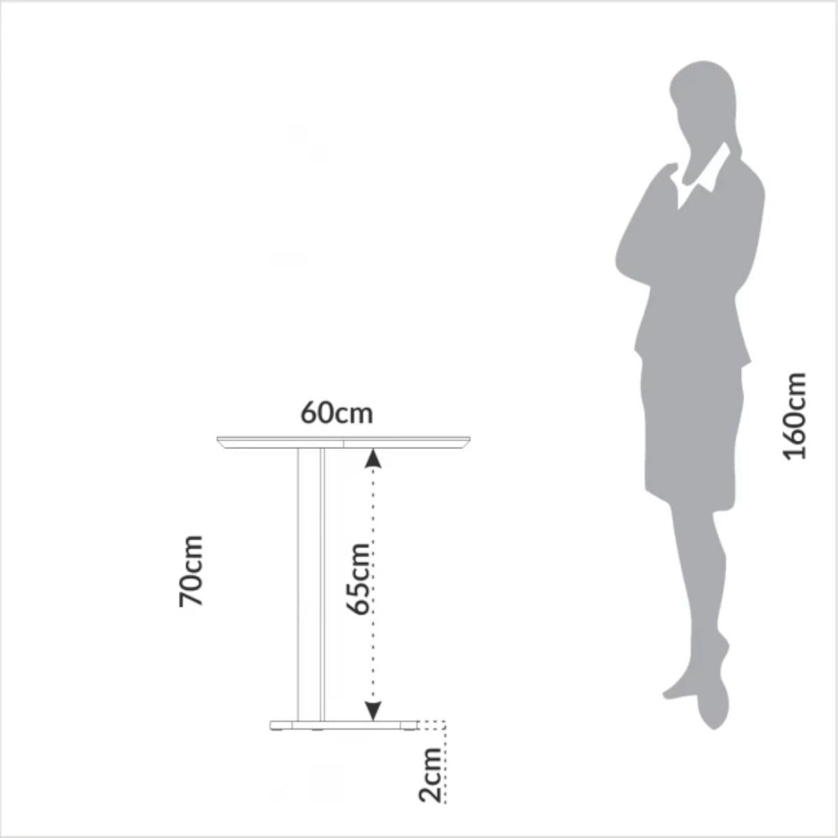 Mesa Lateral em MDF 60 cm Off White TB604WW Dalla Costa