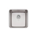 Cuba de Embutir Quadrum 40 U Undermount Tramontina 40 x 40 x 20 cm em Aço Inox Scotch Brite com Válvula