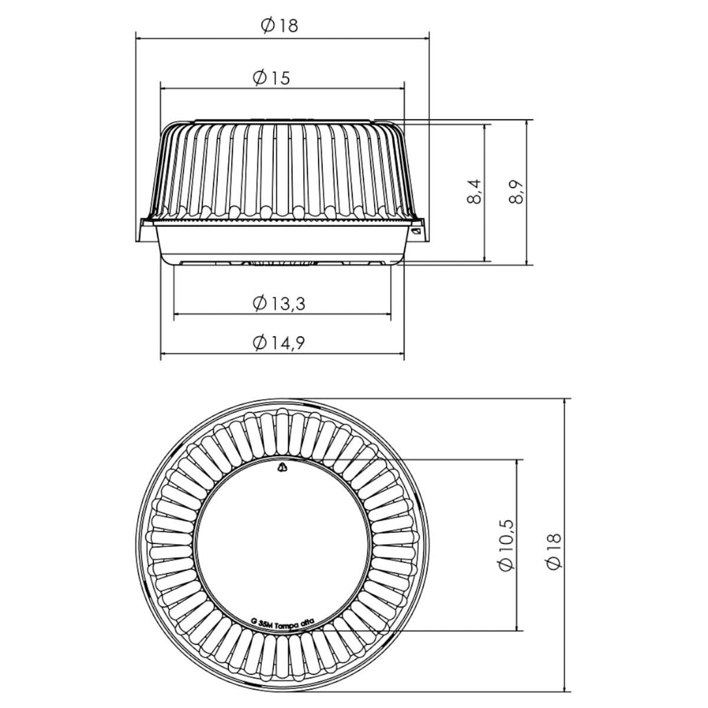 Embalagem Para Bolo G35MA Base Branca 100un 500g Galvanotek