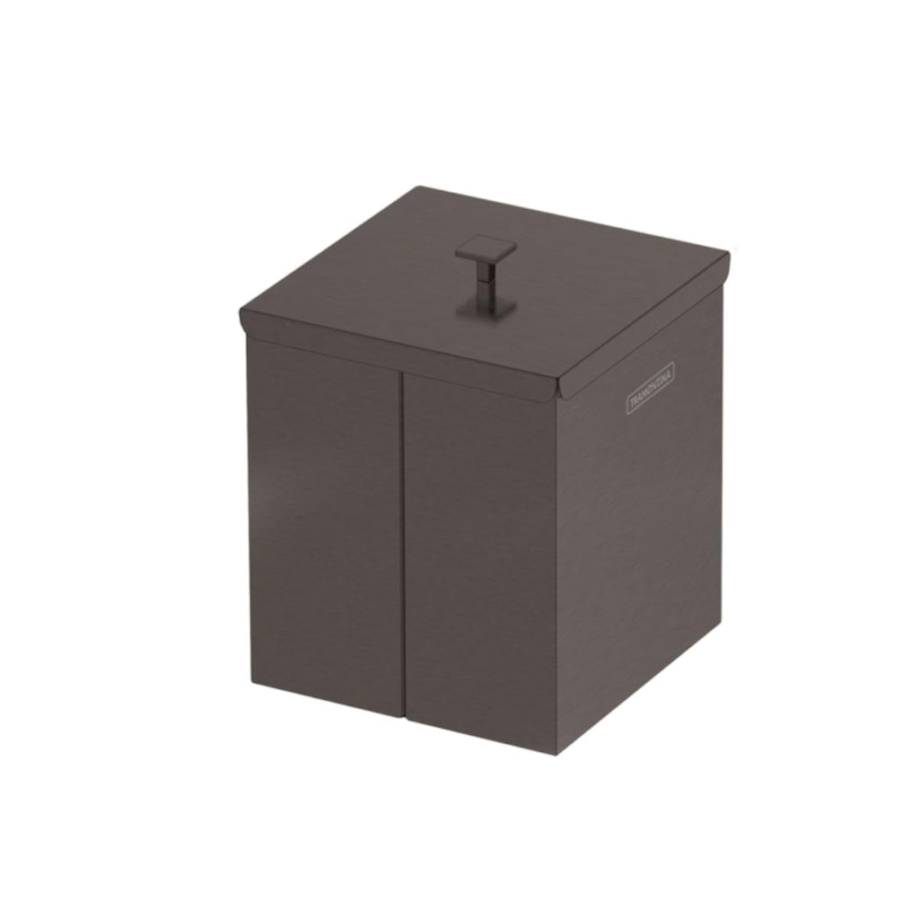 Lixeira Tramontina Luz 4,5 Litros em Inox com Acabamento Fosco Black Matte