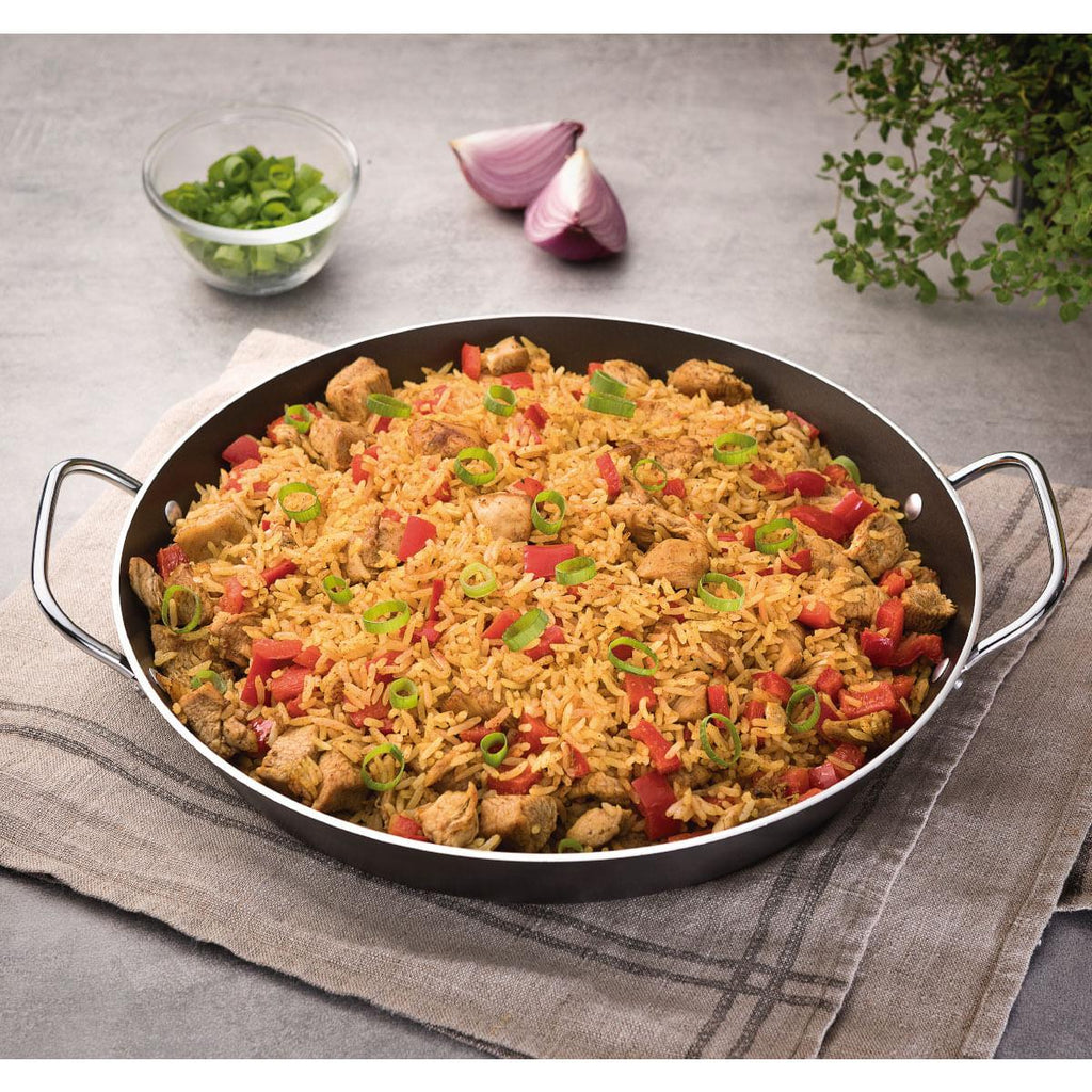 Paellera Tramontina Loreto 38cm 5,4L Alças Metálicas Antiaderente Grafite
