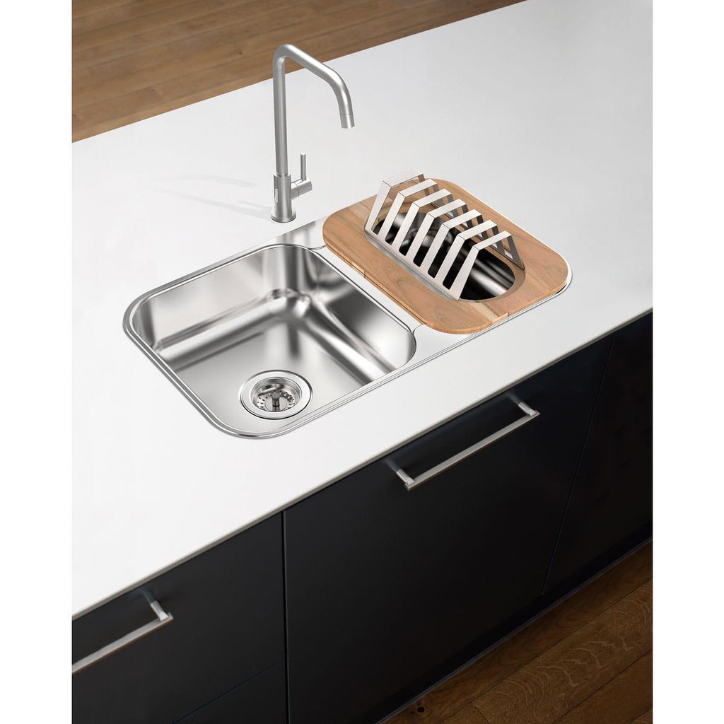 Escorredor de Pratos Tramontina em Aço Inox com Acabamento Scotch Brite 24 x 17 cm