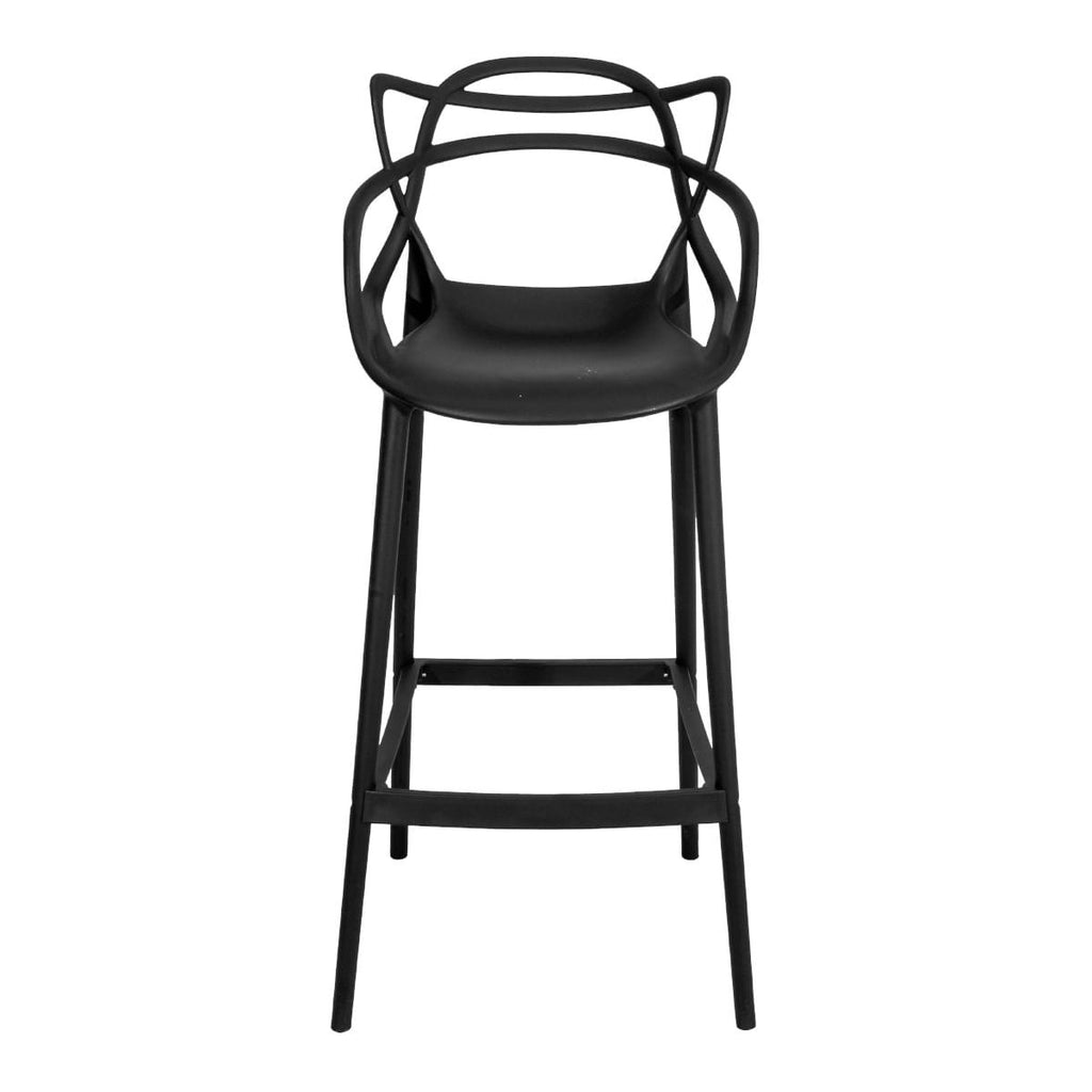 Banqueta Solna Preta em Polipropileno Or Design