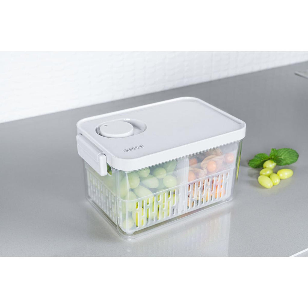 Pote Organizador de Geladeira Tramontina Organizzare com Controle de Umidade 2,8 L