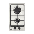 Cooktop a Gás Tramontina Dominó FF 2GX 30 em Aço Inox com Trempes em Ferro Fundido 2 Queimadores