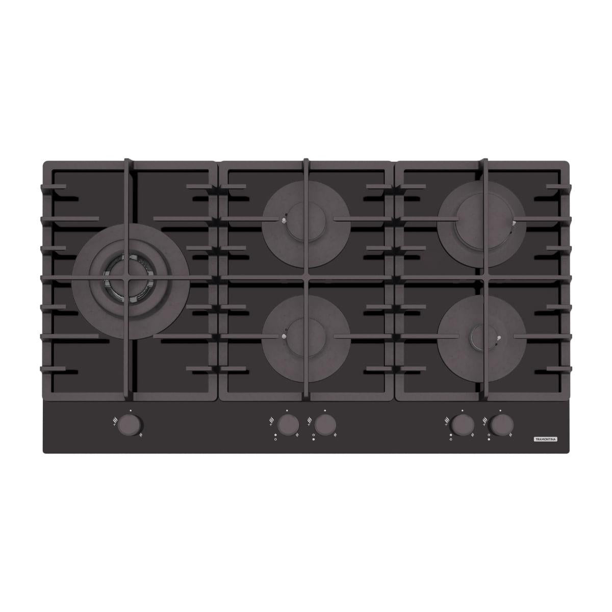Cooktop à Gás Tramontina Penta Plus 5GG Tri He Safestop 90 cm 5 Queimadores
