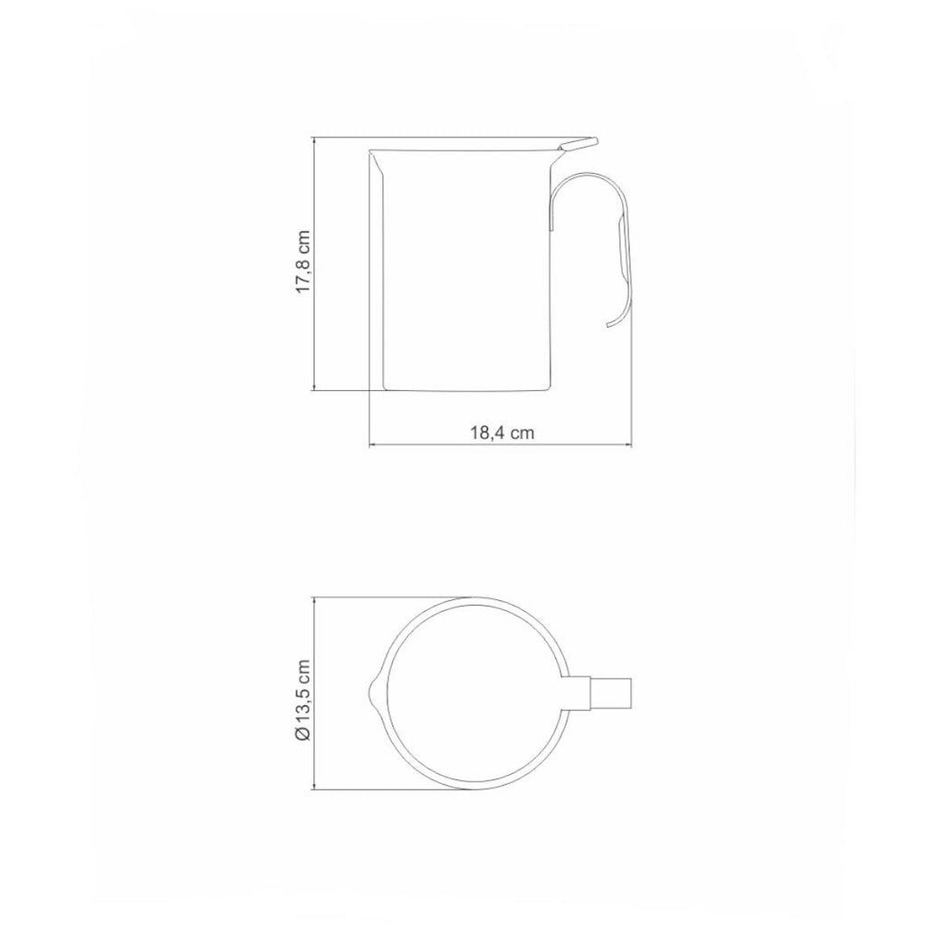 Jarra Tramontina Buena para Água em Aço Inox com Tampa 12 cm 2,1 L