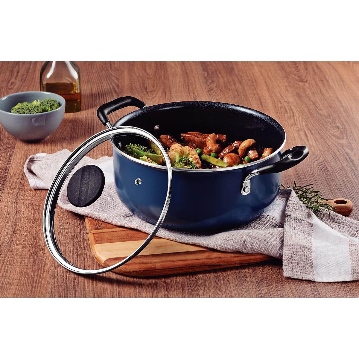 Caçarola Tramontina Tunis em Alumínio 20 cm 2,9 L Cerâmico Azul Mediterrâneo