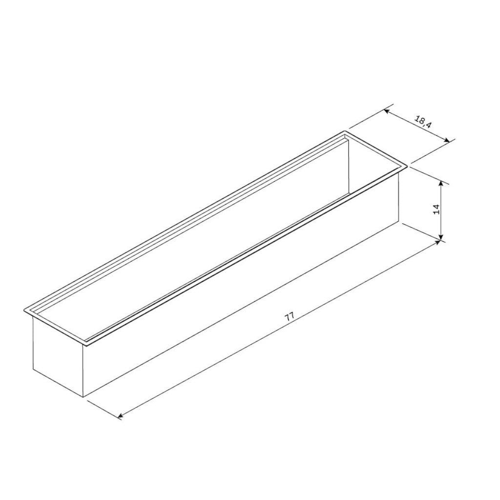 Canal Organizador em Aço Inox Tramontina para Sobrepor Scotch Brite 75x18 cm