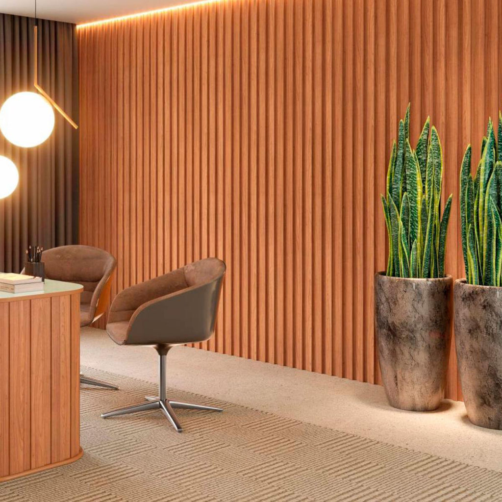 Painel Ripado em MDF 89,5x250 cm Freijó PA74JJ Dalla Costa