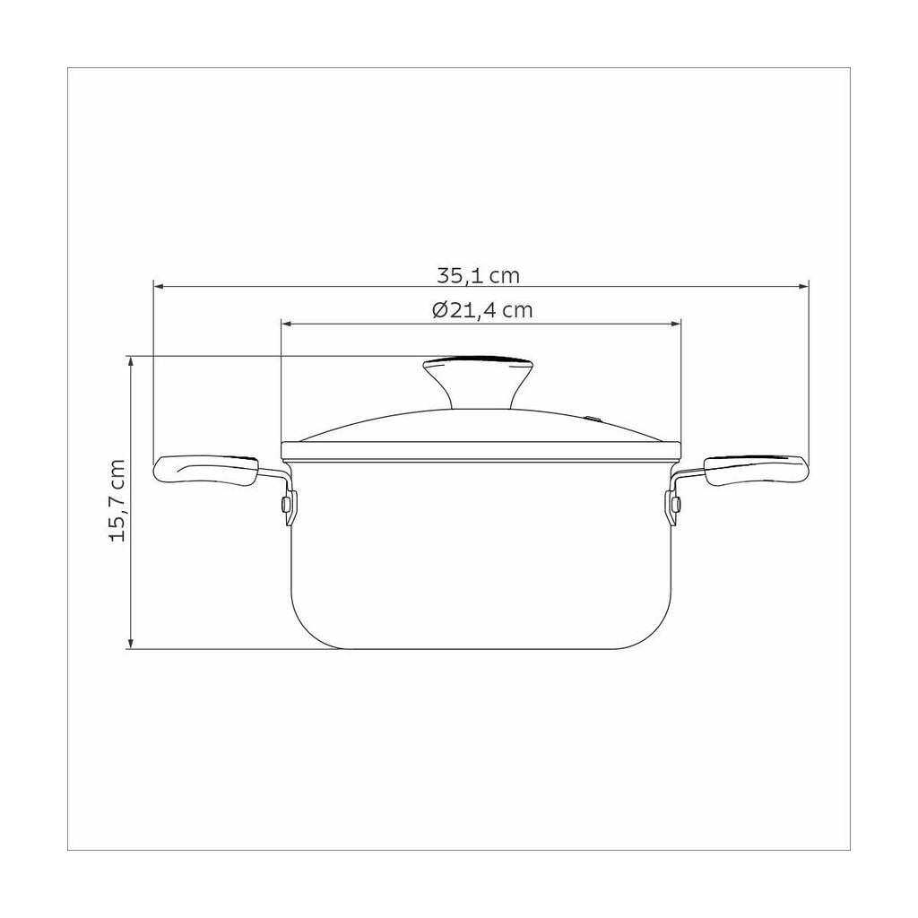 Caçarola Tramontina Lyf em Alumínio 20 cm 2,9 L Antiaderente Starflon Max Verde Natureza