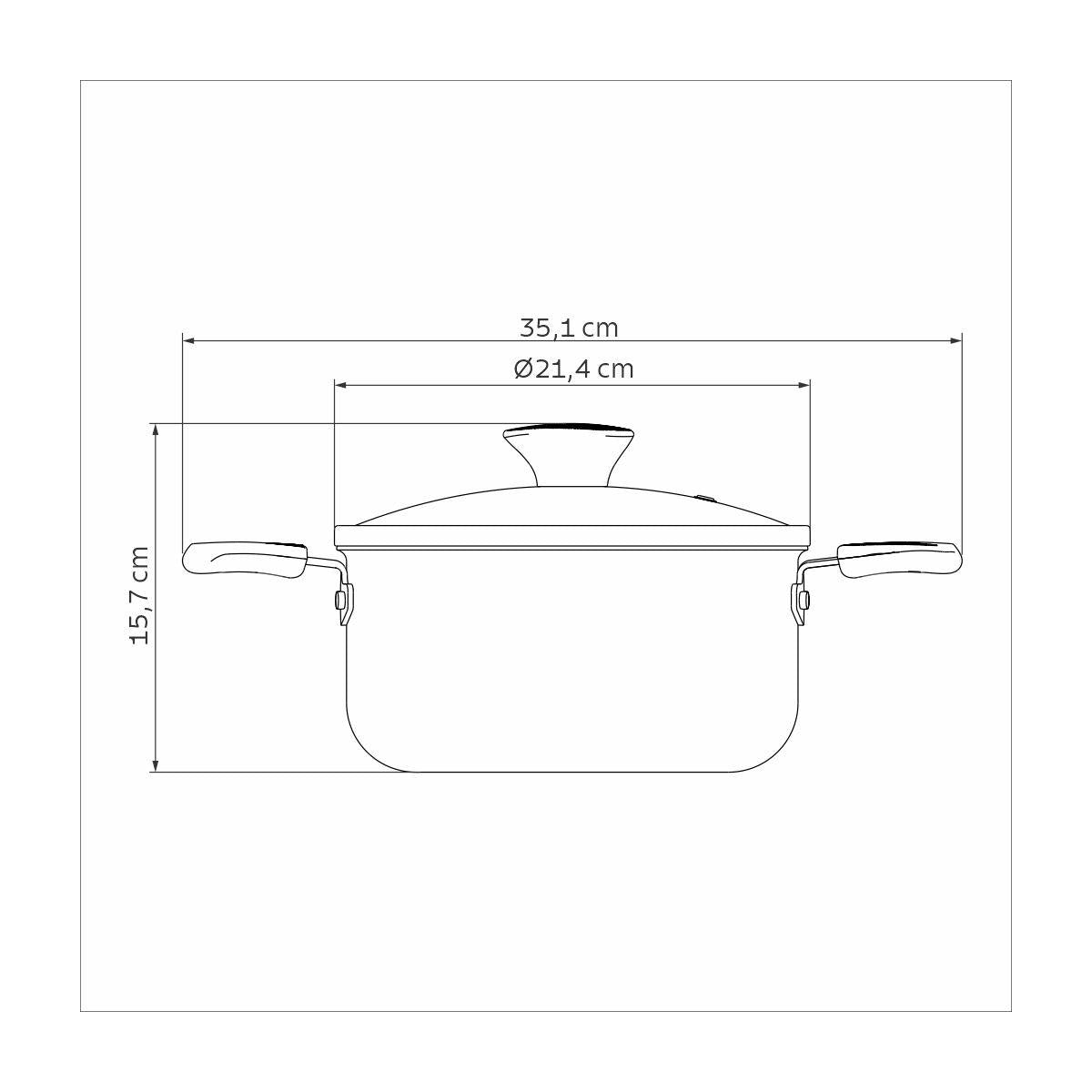 Caçarola Tramontina Lyf em Alumínio 20 cm 2,9 L Antiaderente Starflon Max Verde Natureza