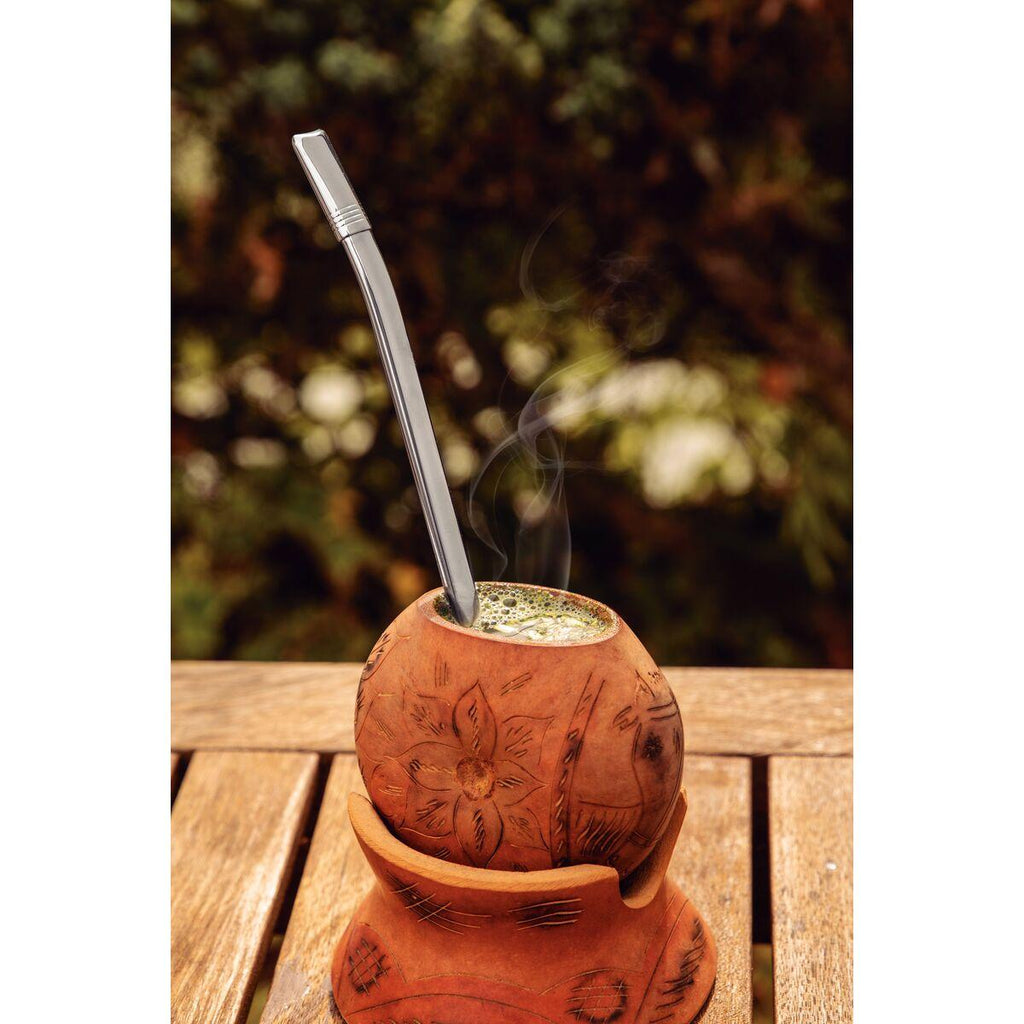 Bomba de Chimarrão Tramontina Ilex em Aço Inox Liso com Rosca 23 cm