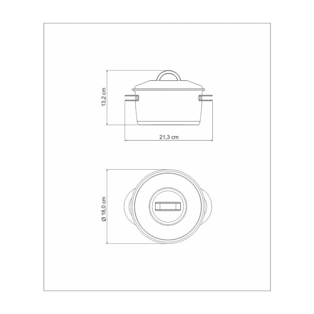 Caçarola Tramontina Solar Funda em Aço Inox Fundo Triplo com Tampa e Alças 16 cm 1,8 L