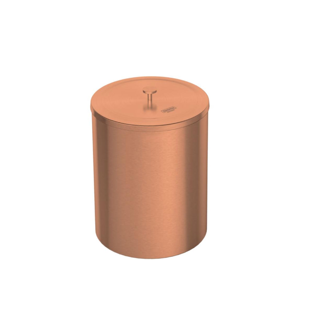 Lixeira Tramontina Útil em Aço Inox Scotch Brite com Revestimento Verniz Rose Gold 5 Litros