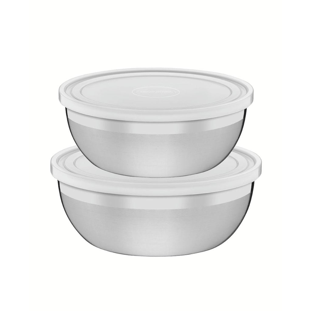 Jogo de Potes Tramontina Freezinox Aço Inox Tampa Plástica 2 Peças
