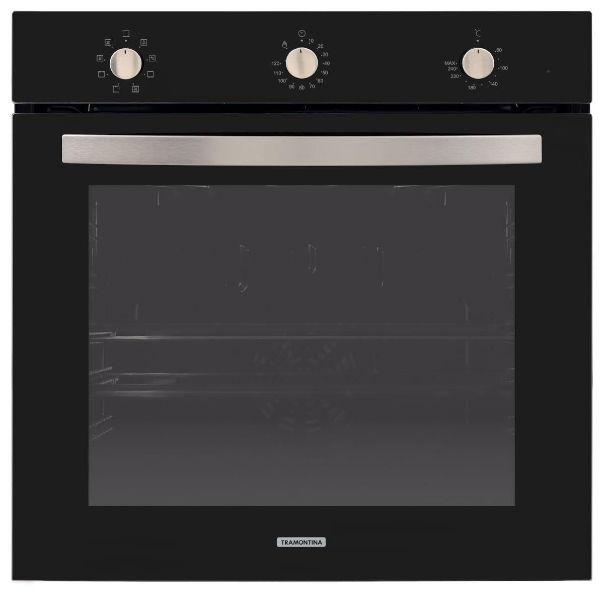 Forno Elétrico de Embutir Tramontina Glass Cook Preto 7 Funções 73 Litros 220V