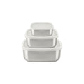 Jogo de Potes Tramontina Freezinox Quadrados Aço Inox com Tampa Plástica 3 Peças