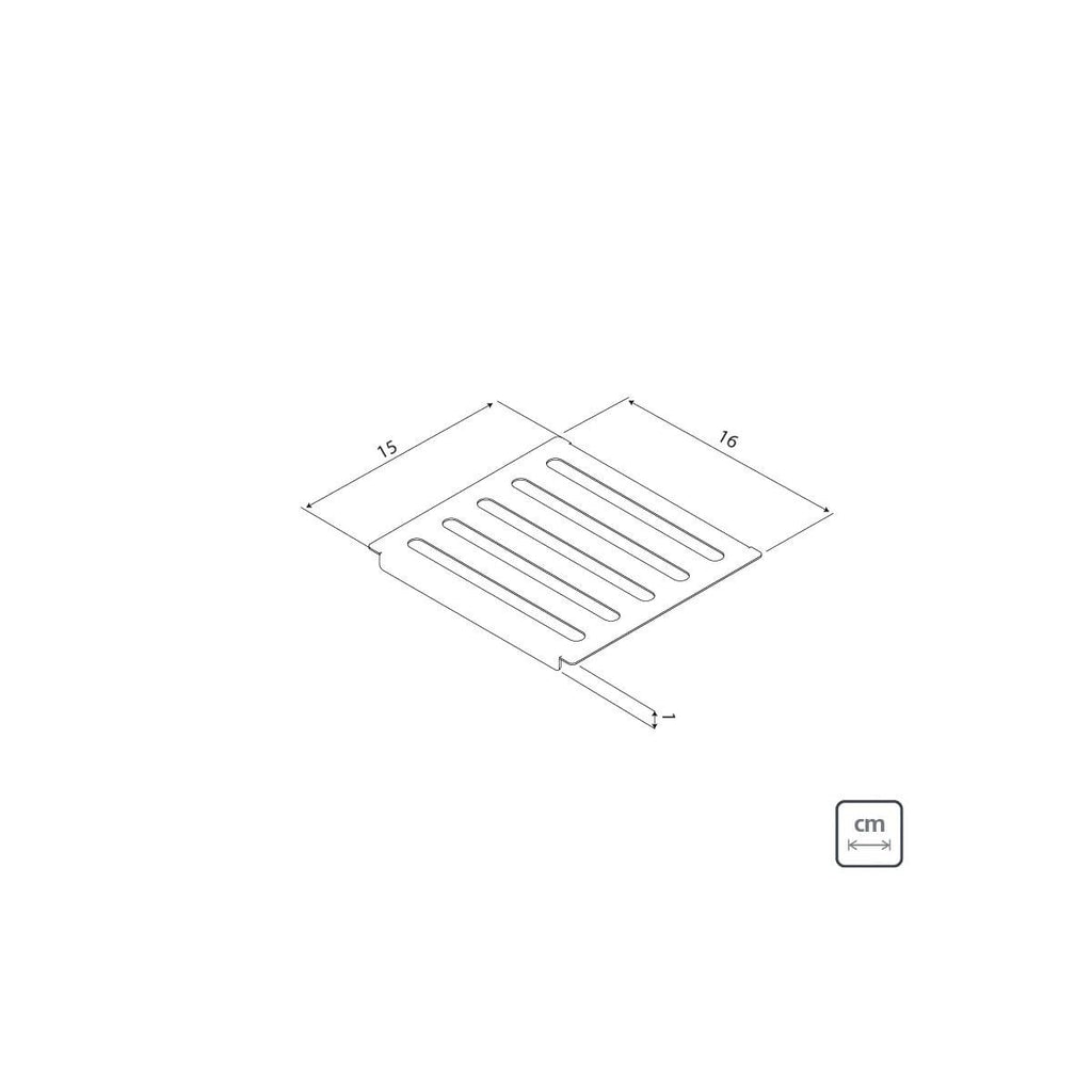 Escorredor Tramontina em Aço Inox Scotch Brite para Sobrepor no Canal Organizador 15x15 cm