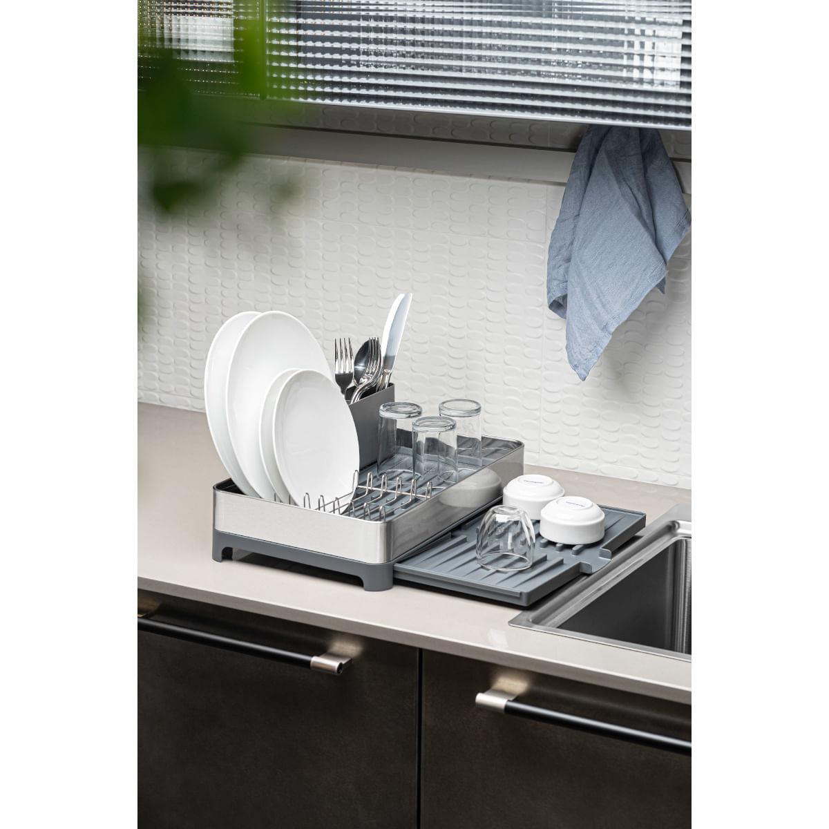 Escorredor de Louça Aço Inox e Polipropileno Grafite Marin