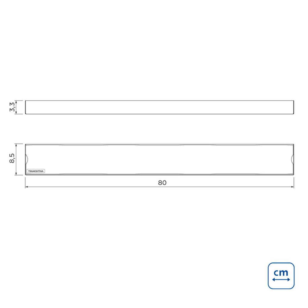 Ralo New Slim Tramontina em Aço Inox 80x7 cm