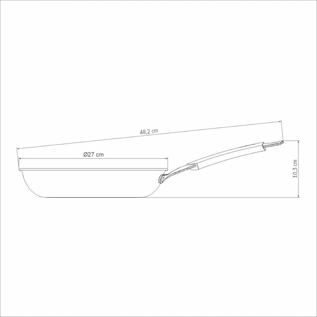 Frigideira Tramontina Romagna Aço Inox Cerâmico Marfim 25 cm 1,95 L