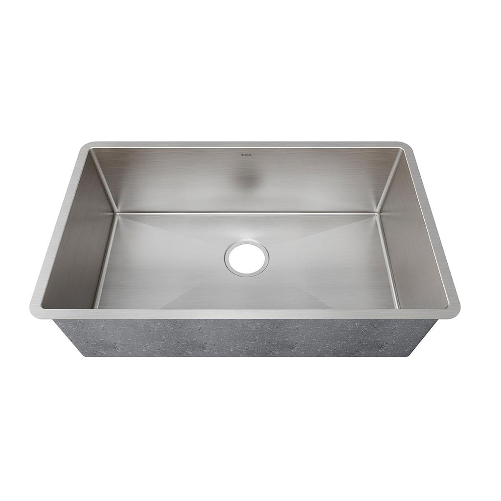 Cuba Mekal Reta LR70 em Aço Inox Escovado 70x40x23 cm com Válvula