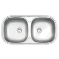 Cuba Tramontina Isis 2C 34 BS em aço inox acetinado 78 x 40 cm Prime com Válvulas 94032107